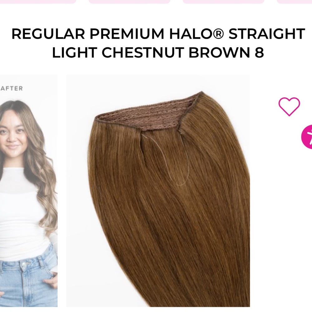 NEW REGULAR PREMIUM HALO® 18 IN STRAIGHT LIGHT CHESTNUT BROWN 8